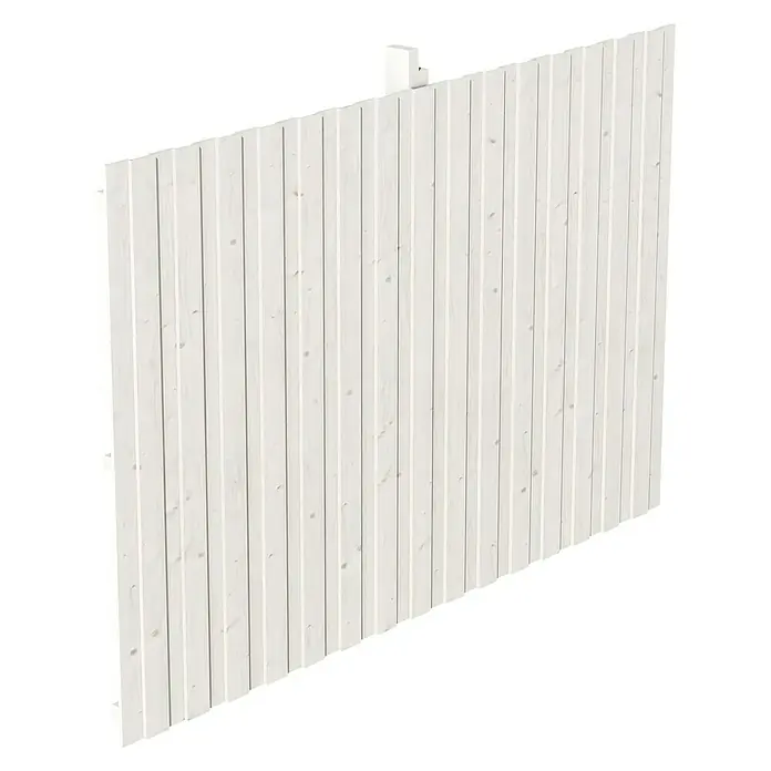 Skan Holz Rückwand - B x H: 341 x 220 cm, Passend für: Skan Holz Carports, Weiß - Diagonale Ansicht