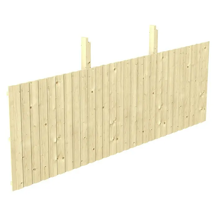 Skan Holz Rückwand - B x H: 550 x 180 cm, Passend für: Skan Holz Carports, Natur - Diagonale Ansicht