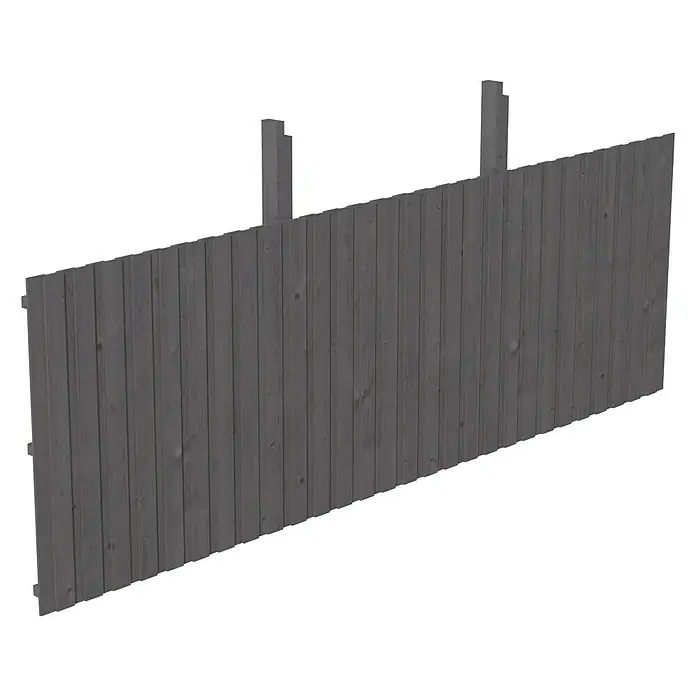 Skan Holz Rückwand - B x H: 550 x 180 cm, Passend für: Skan Holz Carports, Schiefergrau - Diagonale Ansicht