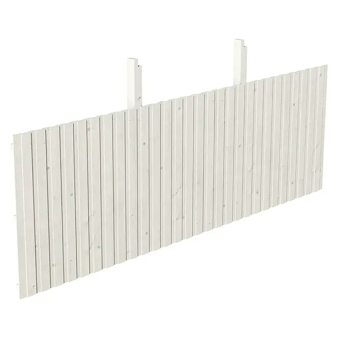 Skan Holz Rückwand - B x H: 550 x 180 cm, Passend für: Skan Holz Carports, Weiß - Diagonale Ansicht