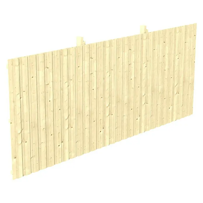 Skan Holz Rückwand - B x H: 550 x 220 cm, Passend für: Skan Holz Carports, Natur - Diagonale Ansicht