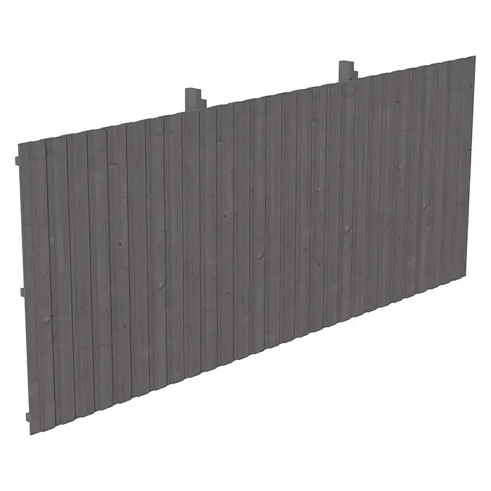 Skan Holz Rückwand - B x H: 550 x 220 cm, Passend für: Skan Holz Carports, Schiefergrau - Diagonale Ansicht