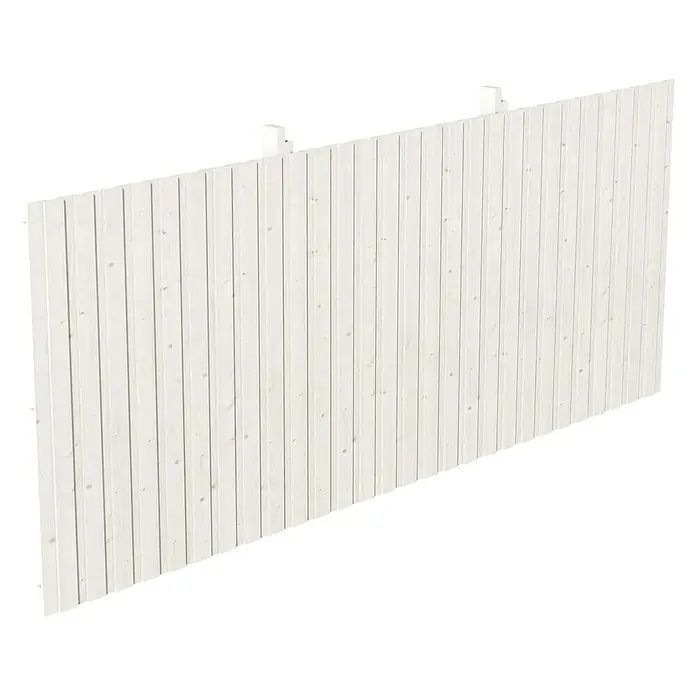 Skan Holz Rückwand - B x H: 550 x 220 cm, Passend für: Skan Holz Carports, Weiß - Diagonale Ansicht