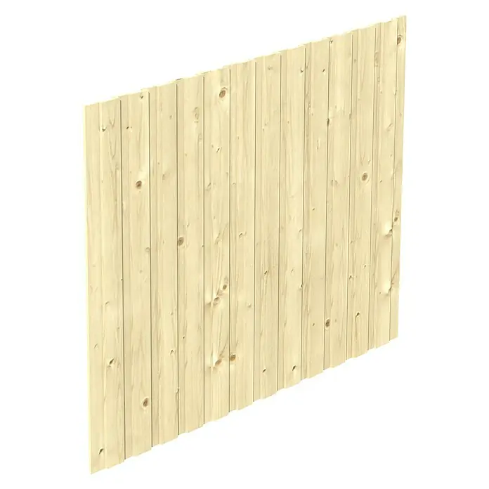 Skan Holz Seitenwand - B x H: 230 x 180 cm, Passend für: Skan Holz Carports, Natur - Diagonale Ansicht