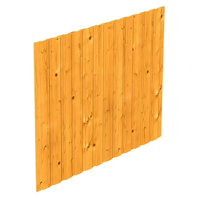 Skan Holz Seitenwand - B x H: 230 x 180 cm, Passend für: Skan Holz Carports, Eiche Hell - Diagonale Ansicht