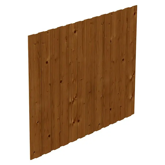 Skan Holz Seitenwand - B x H: 230 x 180 cm, Passend für: Skan Holz Carports, Nussbaum - Diagonale Ansicht