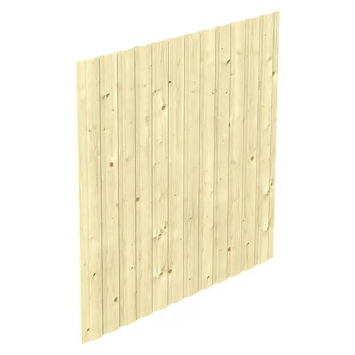 Skan Holz Seitenwand - B x H: 230 x 220 cm, Passend für: Skan Holz Carports, Natur - Diagonale Ansicht