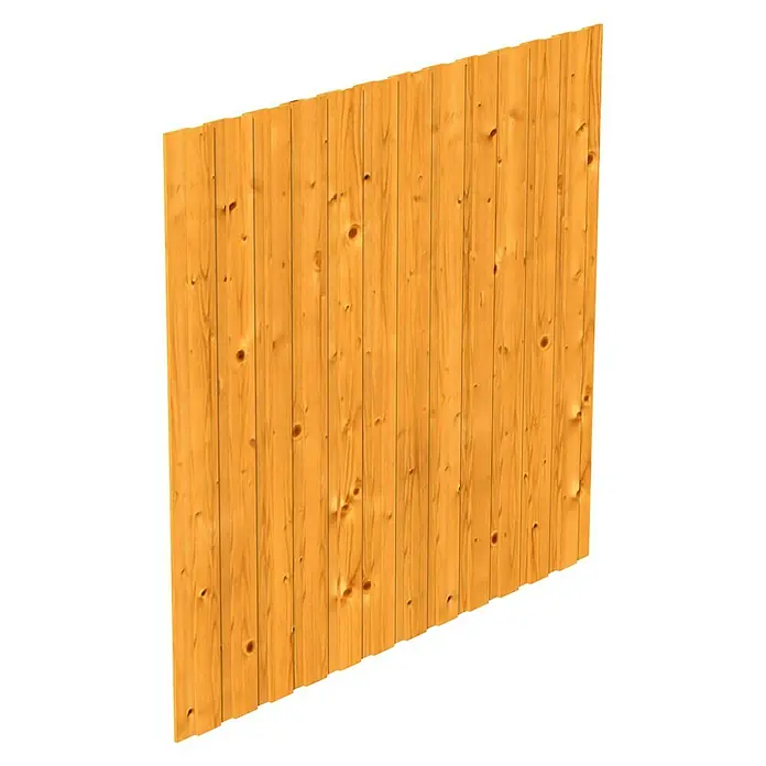 Skan Holz Seitenwand - B x H: 230 x 220 cm, Passend für: Skan Holz Carports, Eiche Hell - Diagonale Ansicht