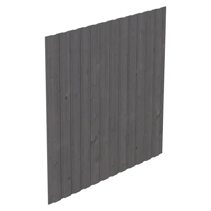 Skan Holz Seitenwand - B x H: 230 x 220 cm, Passend für: Skan Holz Carports, Schiefergrau - Diagonale Ansicht