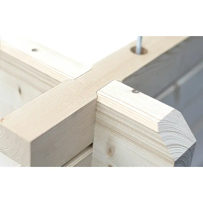 Skan Holz Gartenhaus Malaga 1 - B x T: 380 x 400 cm, Holz, 10,2 m², Wandstärke: 28 mm - Detailaufnahme
