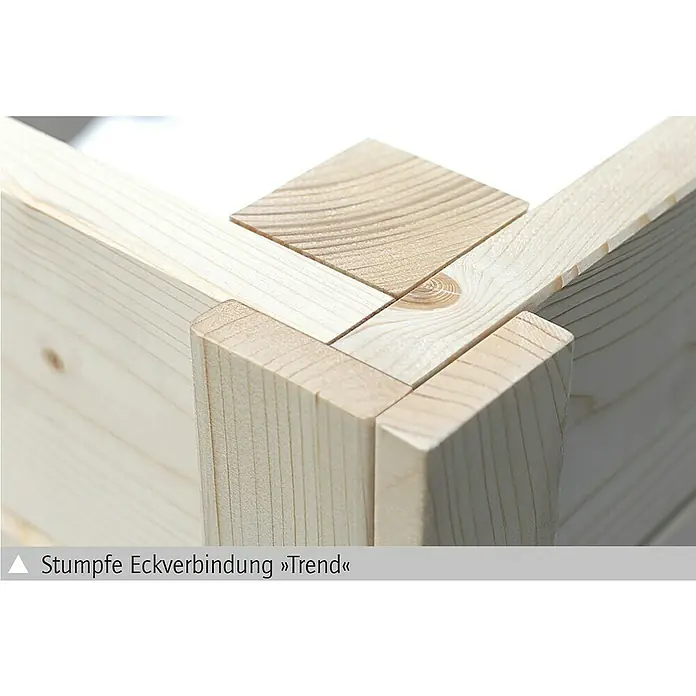 Skan Holz Gartenhaus Basel 2 - B x T: 460 x 440 cm, Holz, 15,96 m², Wandstärke: 45 mm - Detailaufnahme