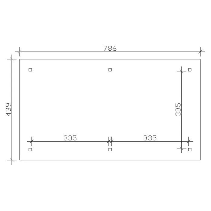 Skan Holz Pavillon Orleans 2 - L x B: 786 x 439 cm, Holz, Schiefergrau - Skizze