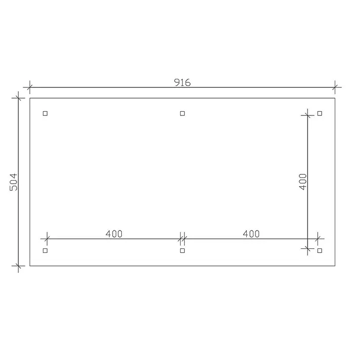 Skan Holz Pavillon Orleans 3 - L x B: 916 x 504 cm, Schiefergrau - Skizze