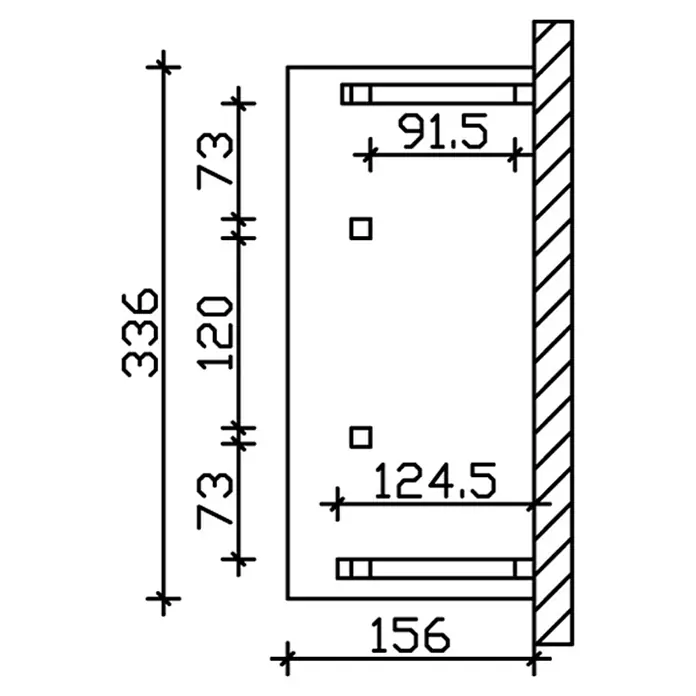 Skan Holz Vordach Paderborn 5 - B x H: 336 x 208 cm, Eiche Hell - Skizze