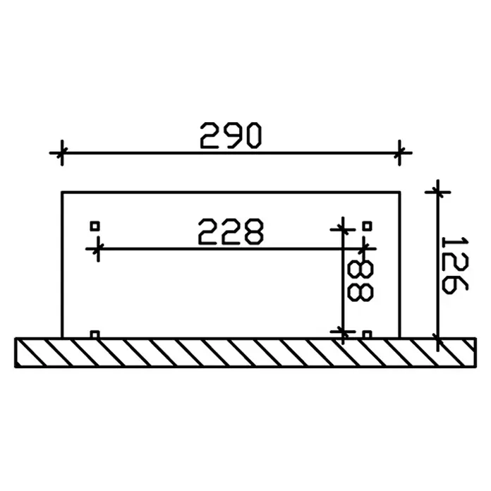 Skan Holz Kaminholzregal Paul 2 - 100 x 240 x 243 cm, Holz, Nussbaum - Skizze