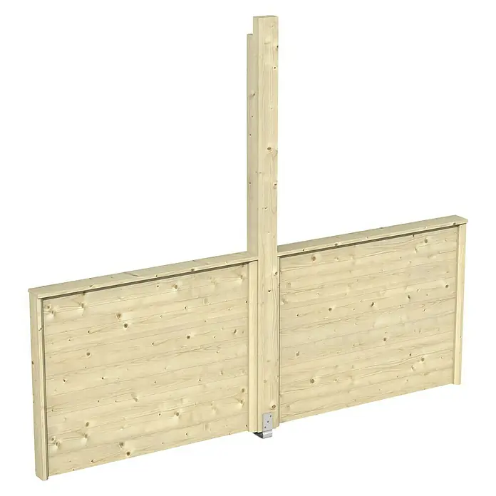 Skan Holz Brüstungsgeländer Toulouse - 270 x 106 cm, Natur, Passend für: Skan Holz Pavillon Toulouse - Diagonale Ansicht