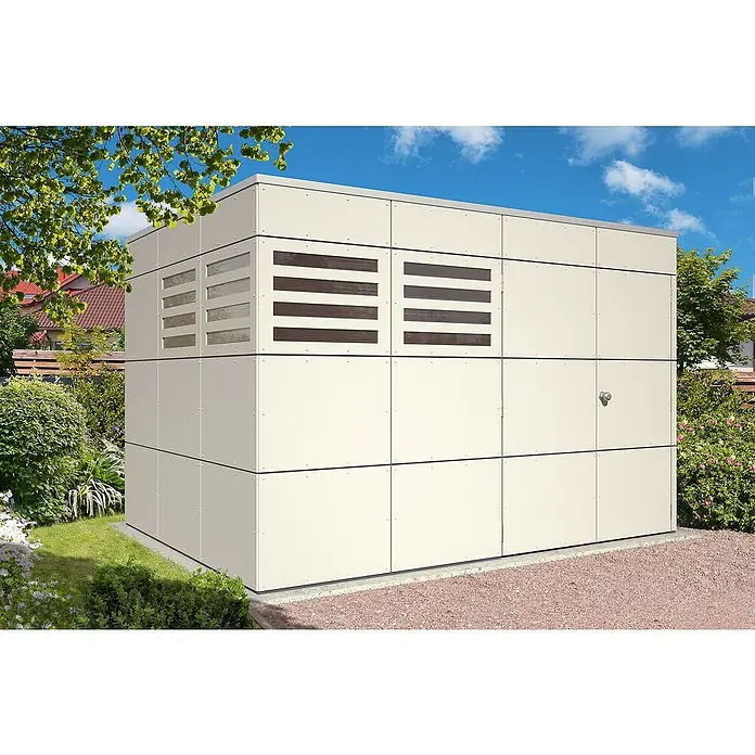 Skan Holz CrossCube Gartenhaus Melbourne 4 - B x T: 337 x 253 cm, Holz, 8,53 m², Wandstärke: 10 mm - Stimmungsaufnahme