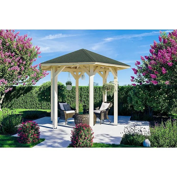 Skan Holz Pavillon Nancy 1 - L x B: 312 x 360 cm, Natur - Stimmungsaufnahme