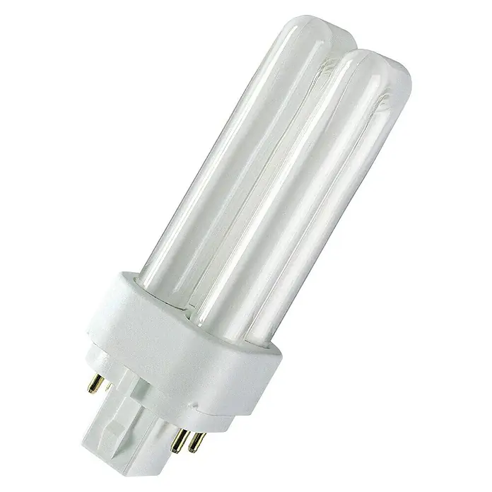 Osram Bombilla de bajo consumo Dulux D/E - 10 W, G24q-1, Blanco frío - Vista angular