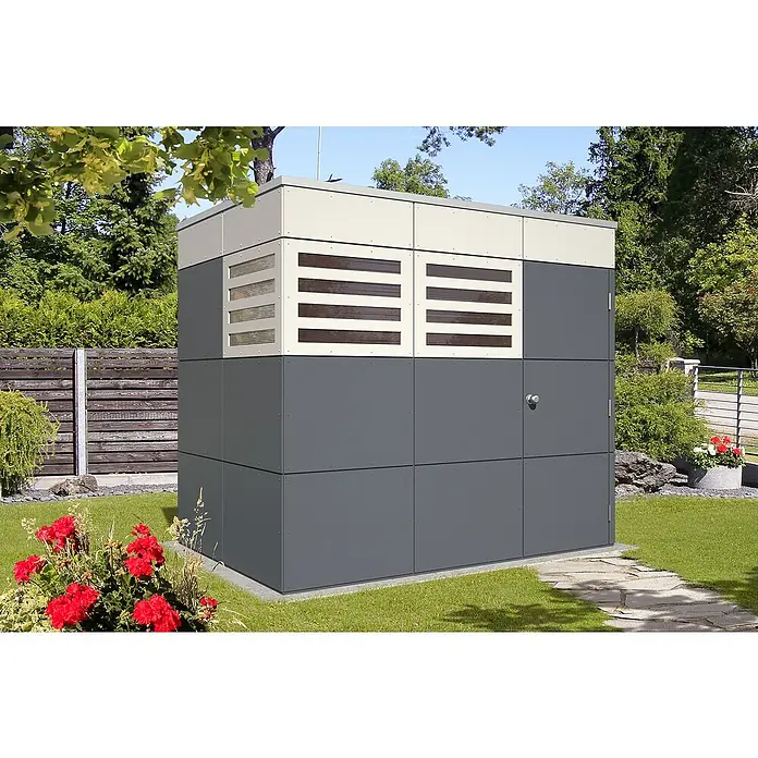 Skan Holz CrossCube Gartenhaus Perth 2 - B x T: 253 x 169 cm, Holz, 4,28 m², Wandstärke: 10 mm - Stimmungsaufnahme