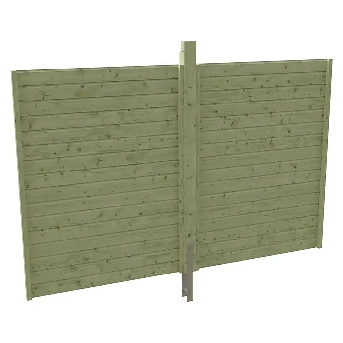 Skan Holz Rückwand - L x H: 291 x 200 cm, Grün, Passend für: Skan Holz Carports - Vorderansicht