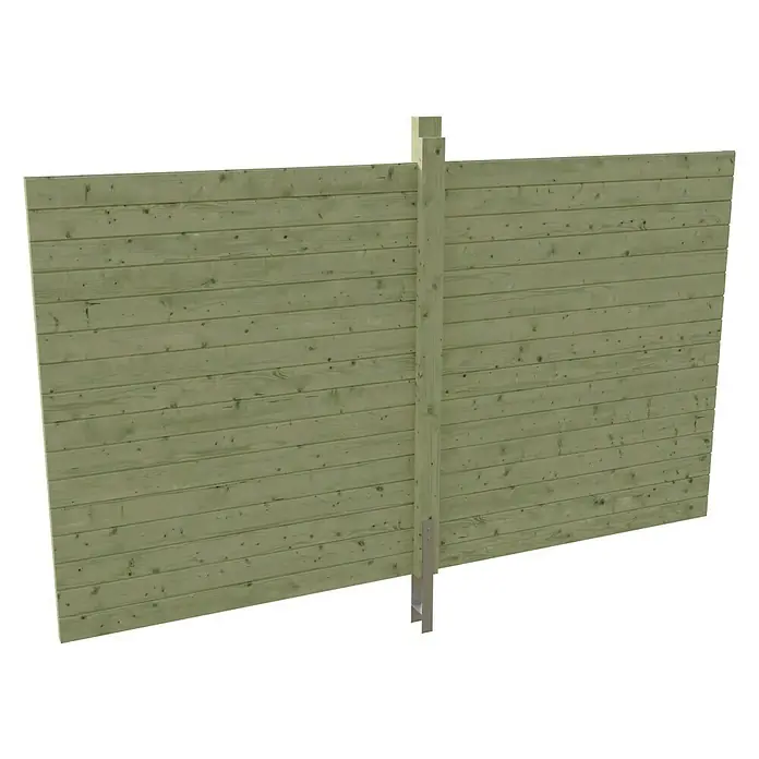 Skan Holz Rückwand - L x H: 355 x 200 cm, Grün, Passend für: Skan Holz Carports - Vorderansicht
