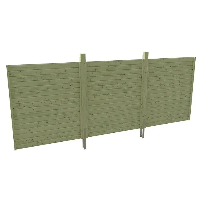 Skan Holz Rückwand - L x H: 550 x 200 cm, Grün, Passend für: Skan Holz Carports - Vorderansicht