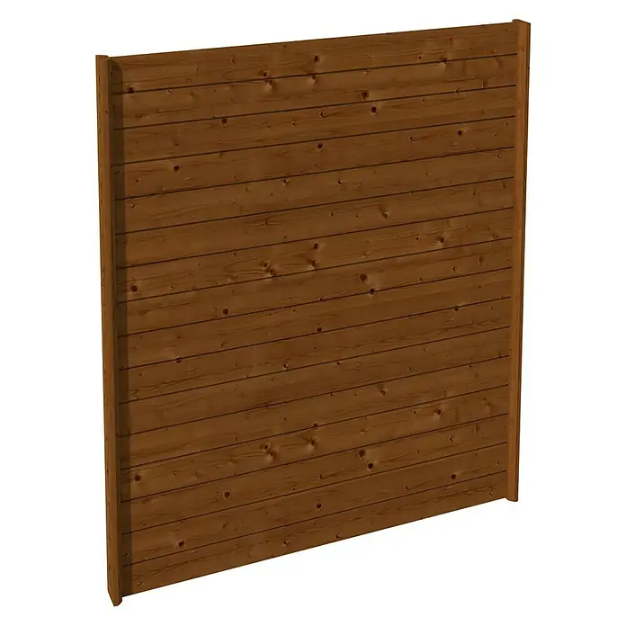 Skan Holz Seitenwand - B x H: 141 mm x 200 cm, Passend für: Skan Holz Carports, Nussbaum - Vorderansicht