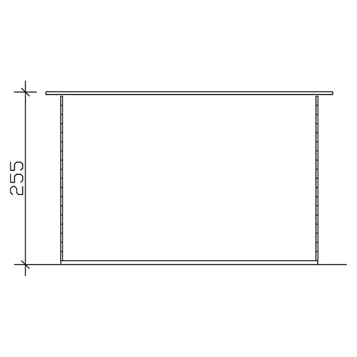Skan Holz Gartenhaus Breda 1 - B x T: 420 x 360 cm, Holz, 11,4 m², Wandstärke: 28 mm, Grau - Skizze