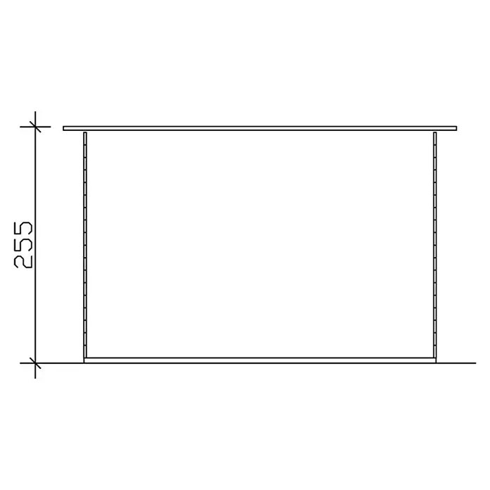 Skan Holz Gartenhaus Breda 2 - B x T: 420 x 440 cm, Holz, 14,44 m², Schiefergrau - Skizze