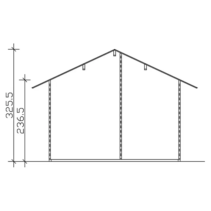 Skan Holz Gartenhaus Esbjerg 1 - B x T: 480 x 620 cm, Holz, 19,76 m² - Skizze