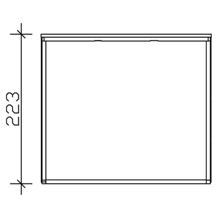 Skan Holz CrossCube Gartenhaus Perth 3 - B x T: 253 x 253 cm, 6,4 m², Wandstärke: 10 mm - Skizze