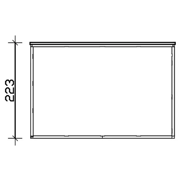 Skan Holz CrossCube Gartenhaus Perth 4 - B x T: 337 x 253 cm, Holz, 8,53 m², Wandstärke: 10 mm - Skizze