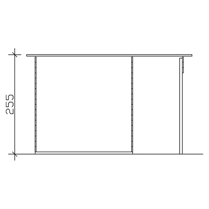 Skan Holz Gartenhaus Venlo 2 - B x T: 420 x 290 cm, Holz, 9,5 m², Schiefergrau - Skizze