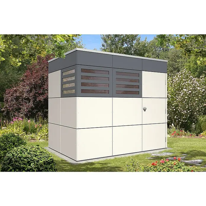 Skan Holz CrossCube Gartenhaus Sydney 2 - B x T: 253 x 169 cm, Holz, 4,28 m², Wandstärke: 10 mm - Stimmungsaufnahme