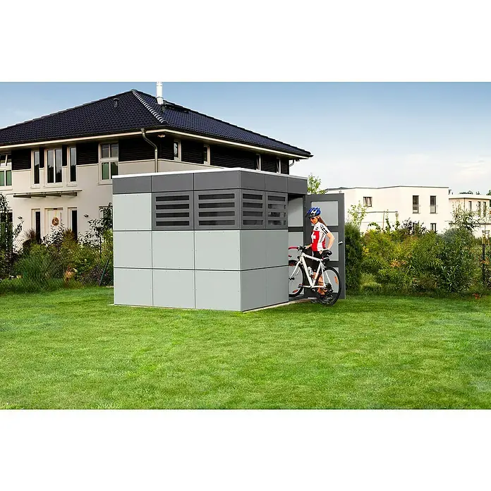 Skan Holz CrossCube Gartenhaus Sydney 3 - B x T: 253 x 253 cm, Holz, 6,4 m², Wandstärke: 10 mm - Stimmungsaufnahme