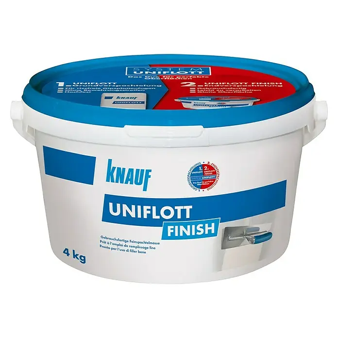 Knauf Fugenspachtel Uniflott Finish - 4 kg, Gebrauchsfertig - Vorderansicht
