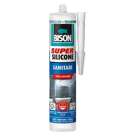 Bison  Siliconenkit Super Silicone Sanitair