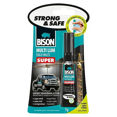 Bison  Universele lijm Strong & Safe, 7 g
