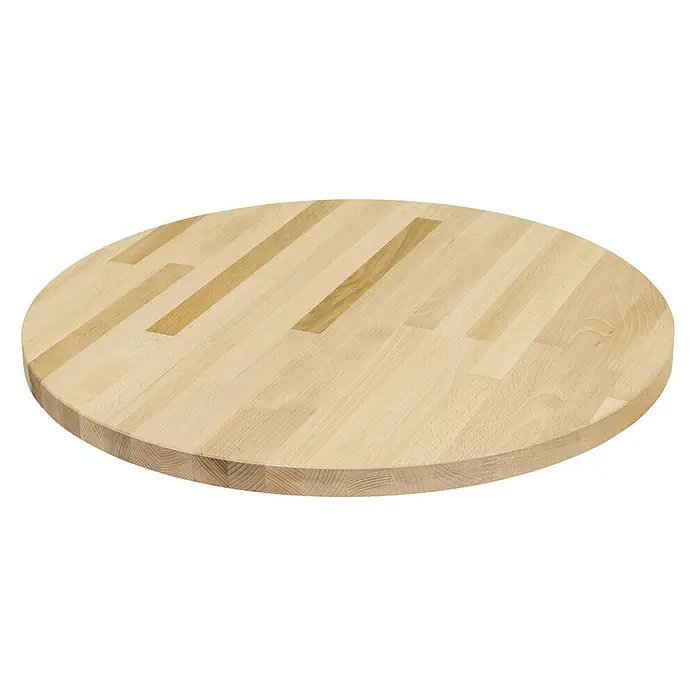 Do it wood Encimera de madera maciza - Diámetro: 80 cm, Haya - Vista descendente