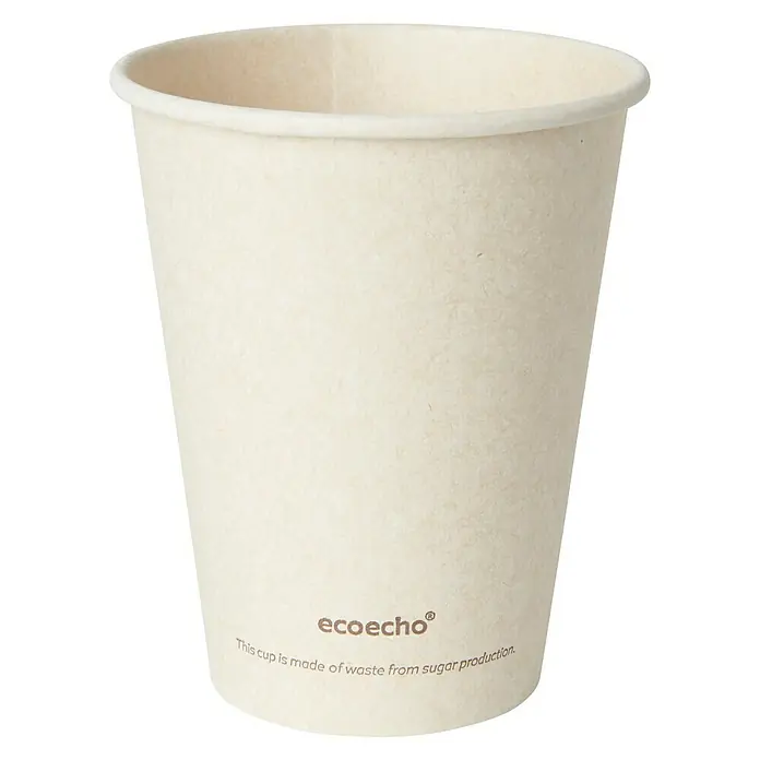 Duni Pappbecher Bagasse Sweet - 10 Stk., 24 cl, Zuckerrohrfaser - Vorderansicht