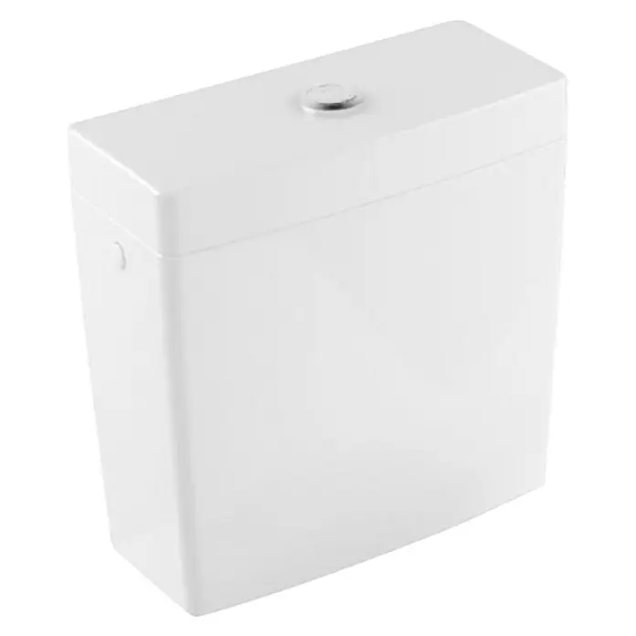 Villeroy & Boch Venticello Spülkasten - Mit schmutzabweisender Glasur, Keramik, 18 x 37,5 x 40 cm - Diagonale Ansicht
