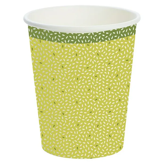 Duni Pappbecher - 10 Stk., Fassungsvermögen: 24 cl, Rice Green - Vorderansicht