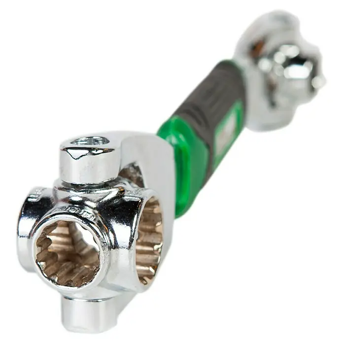 Carraca Multi-Tool 360º - Ancho de llave: 8 - 19 mm, Acero - Vista angular