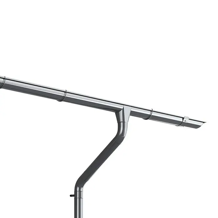 Weka Dachrinnen-Set - Passend für: Flachdachhäuser mit Anbau bis Dachbreite 650 cm - Detailaufnahme
