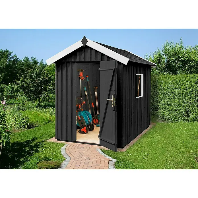 Weka Gerätehaus Schwedenhaus - B x T: 200 x 208 cm, Holz, 2,722 m², Wandstärke: 32 mm - Stimmungsaufnahme