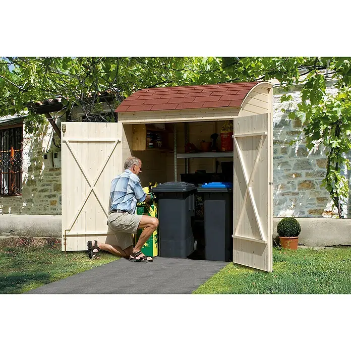 Weka Fahrrad-Multibox 367 - B x T: 171 x 138 cm, Holz, 2,144 m², Wandstärke: 19 mm - Stimmungsaufnahme