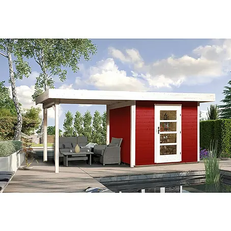 Weka  Gartenhaus Designhaus 172 B + Anbau 300 cm