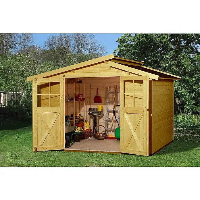 Weka Gartenhaus 323 - Holz, 7,475 m², Wandstärke: 19 mm, Lasiert - Stimmungsaufnahme