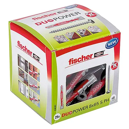 Fischer Duopower Dübel- & Schraubenbox 8 x 65 S PH LD
